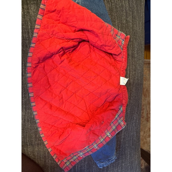 Vintage Baby B'gosh Plaid Denim Jacket Quilted Red Lining 24 Months Infant - Picture 9 of 9